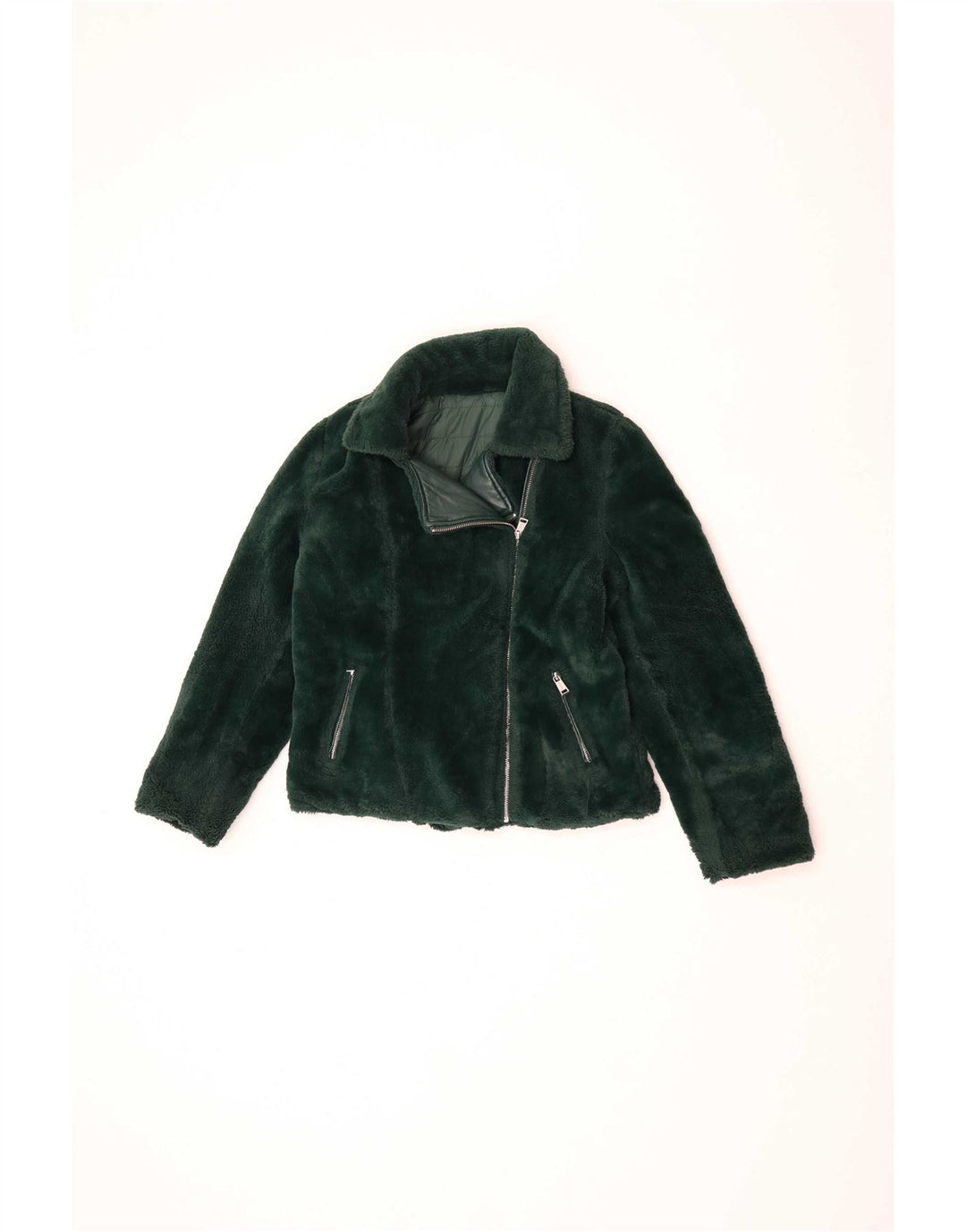 Guess Damen Reversible Wattierte Jacke UK 10 Small Grün Polyurethan