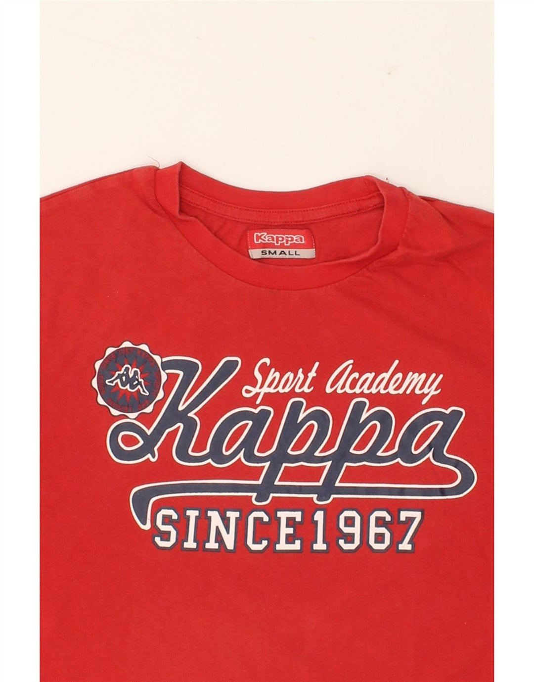 KAPPA Mens Graphic T-Shirt Top Small Red Cotton Vintage Kappa and Second-Hand Kappa from Messina Hembry 