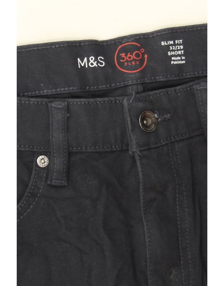 Marks & Spencer Herren Slim Jeans W32 L29 Marineblau Baumwolle