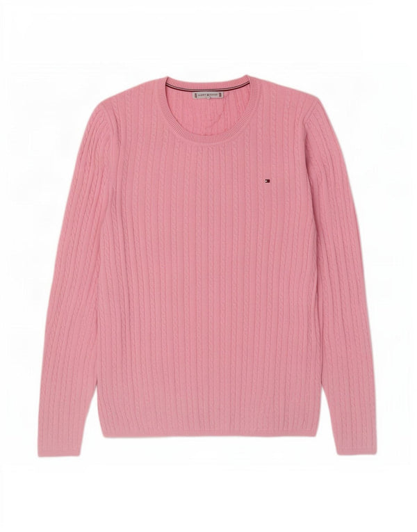 Tommy Hilfiger Herren-Pullover mit U-Boot-Ausschnitt, mittelrosa Baumwolle