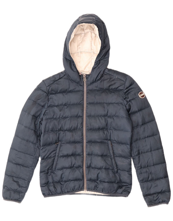 Colmar Damen Wattierte Jacke mit Kapuze IT 44 Medium Marineblau Polyester
