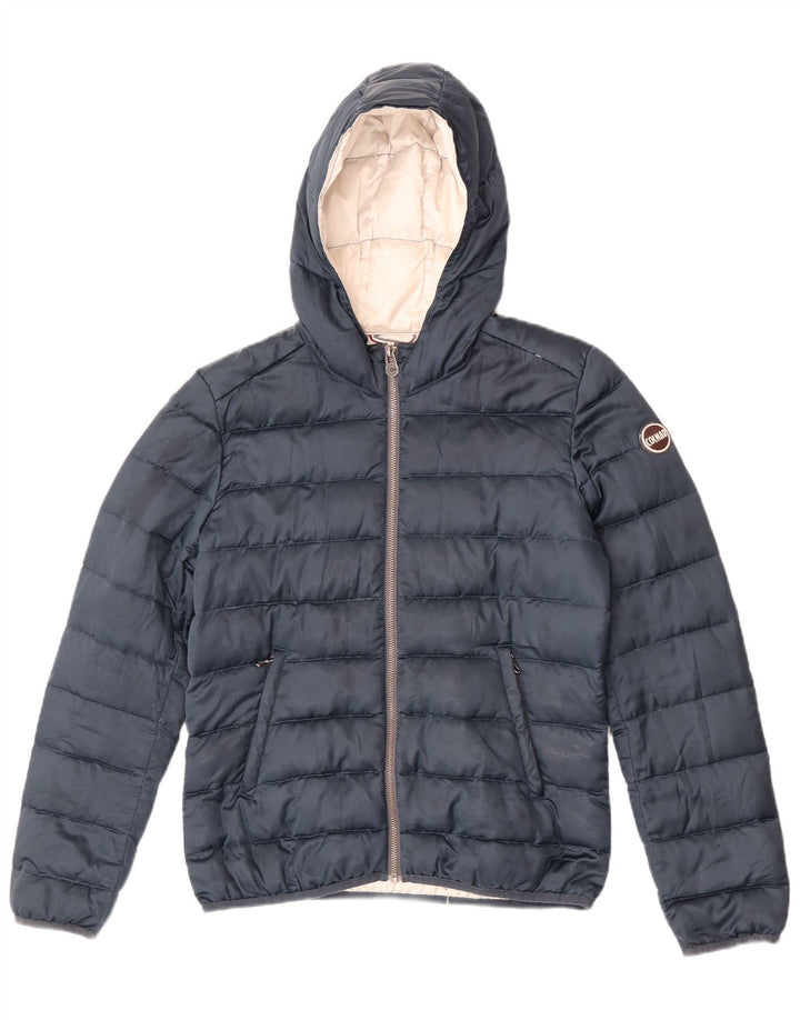 Colmar Damen Wattierte Jacke mit Kapuze IT 44 Medium Marineblau Polyester