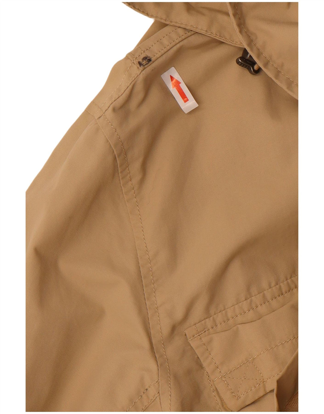 Lands End Herren-Utility-Jacke mit Kapuze, UK 40, großes beiges Nylon
