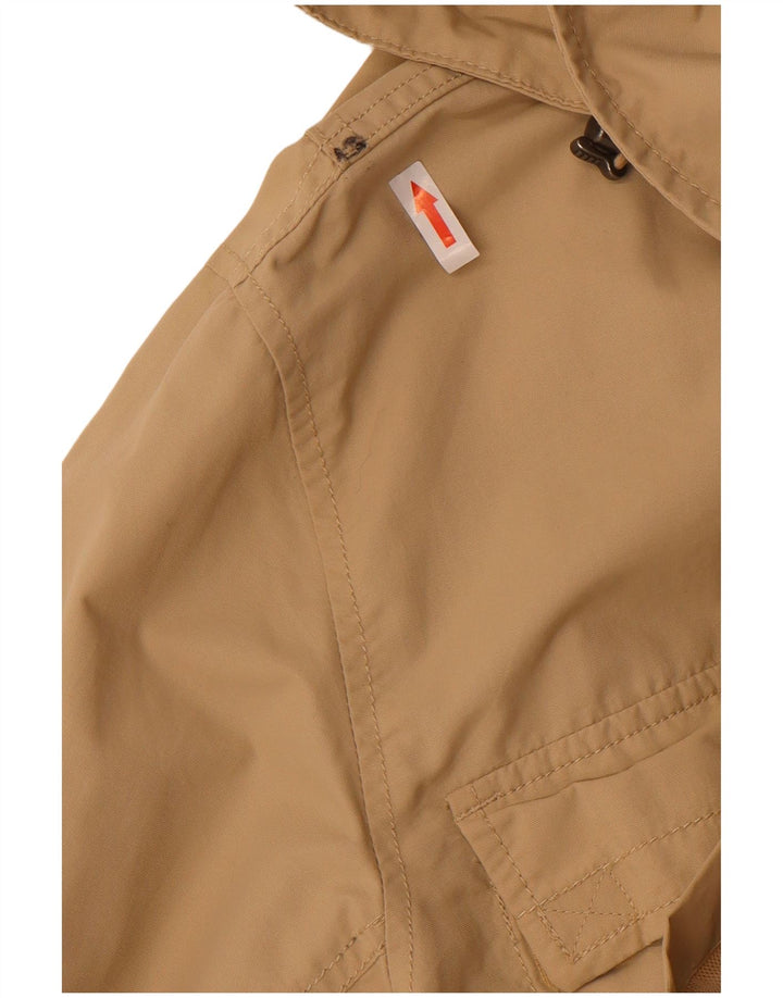 Lands End Herren-Utility-Jacke mit Kapuze, UK 40, großes beiges Nylon