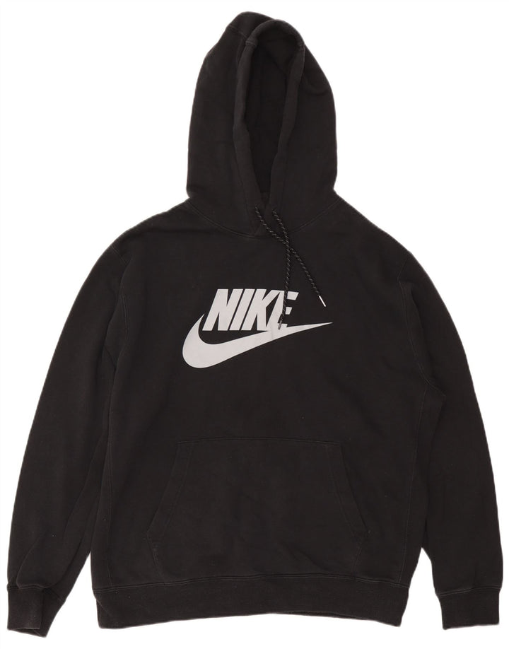 Nike Herren-Kapuzenpullover mit Grafik, groß, aus schwarzer Baumwolle