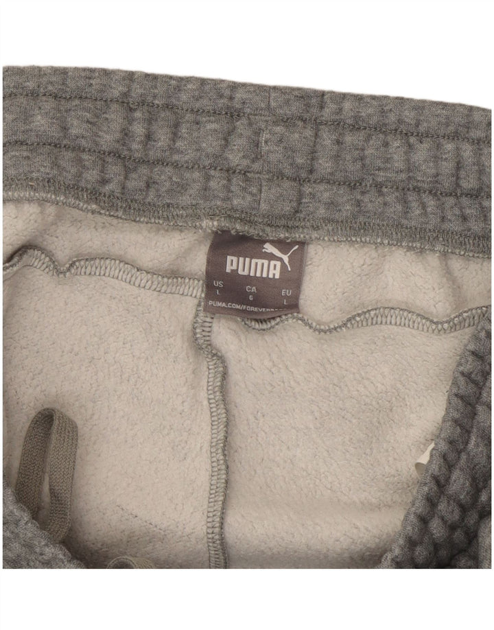 Puma Herren-Trainingshose, Jogginghose, Größe L, Grau, Baumwolle