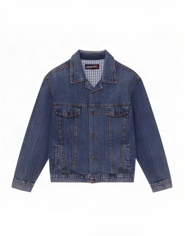 Vintage Herren Jeansjacke UK 38 Mittelblau