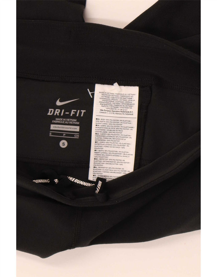 Nike Damen Capri-Leggings UK 8 Small Schwarz Polyester