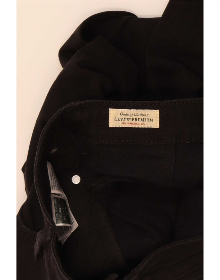 Levi's Damen 712 Slim Jeans W26 L30 Schwarz Baumwolle
