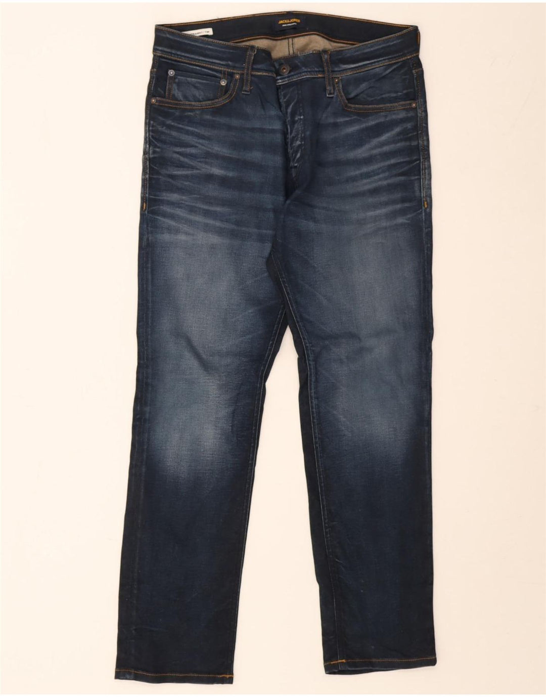Jack & Jones Herren Tim Slim Straight Jeans W33 L30 Marineblau