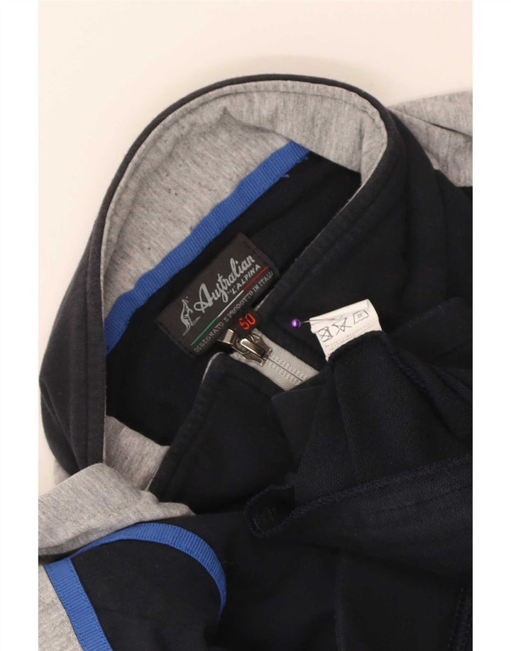 AUSTRALIAN L'ALPINA Herren-Trainingsanzug-Oberteiljacke IT 50 Mittelmarineblau