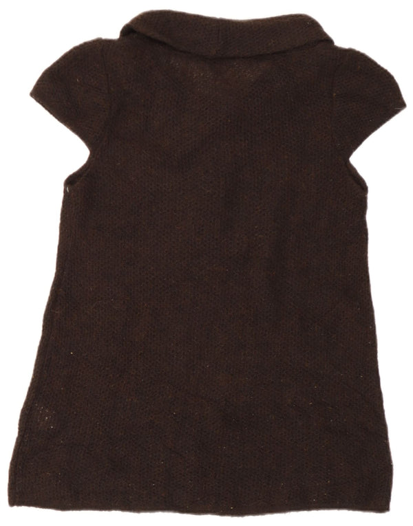 Topshop Damen-Pullover mit Rollkragen, kurzärmelig, Gr. 10, Größe S, Braun