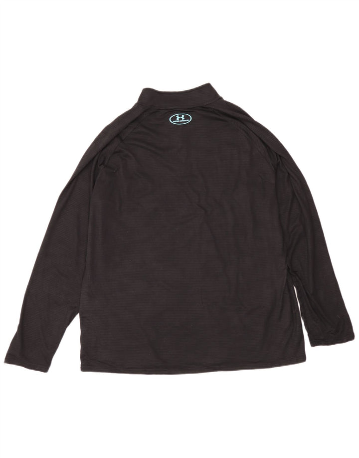Under Armour Herren Heat Gear Pullover-Trainingsanzug mit Reißverschluss, Größe L, Schwarz