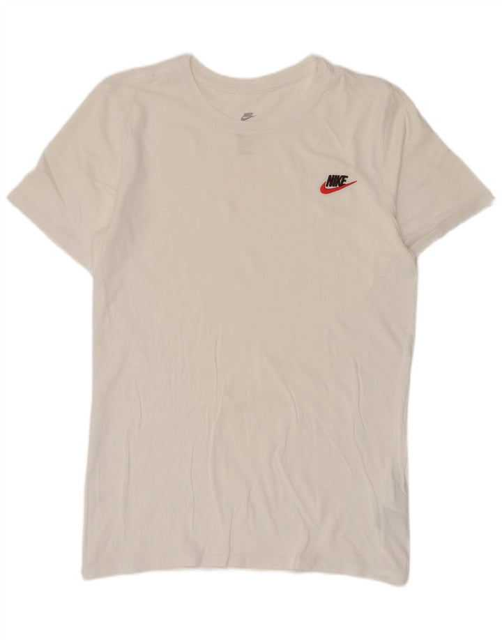 Nike Herren T-Shirt Top Small aus weißer Baumwolle