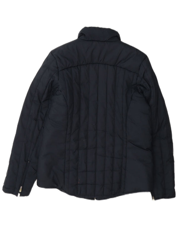 Adidas Damen Wattierte Jacke UK 10 Small Marineblau Polyester