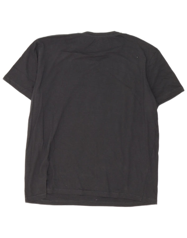 Jack & Jones Herren Grafik T-Shirt Top XL Schwarz Baumwolle