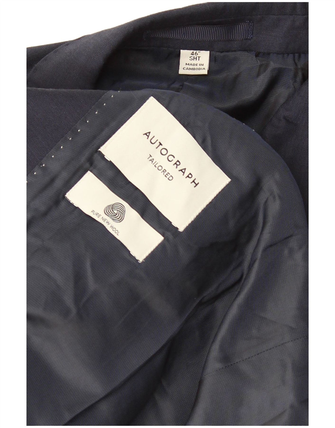 Marks & Spencer Herren-Blazer, kurz, mit 2 Knöpfen, UK 42, XL, Marineblau