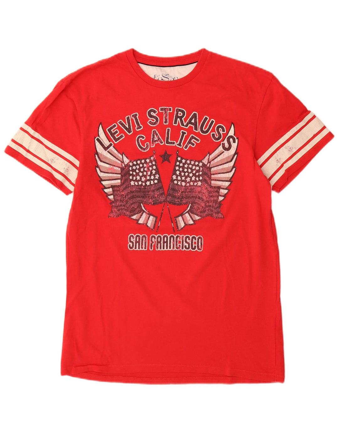 LEVI'S Herren-T-Shirt „San Francisco Graphic“ aus mittelroter Baumwolle