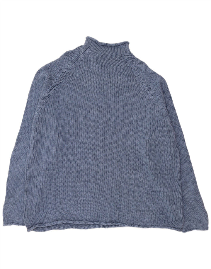 J. CREW Herren-Pullover mit Rollkragen, XL, Baumwolle, Blau