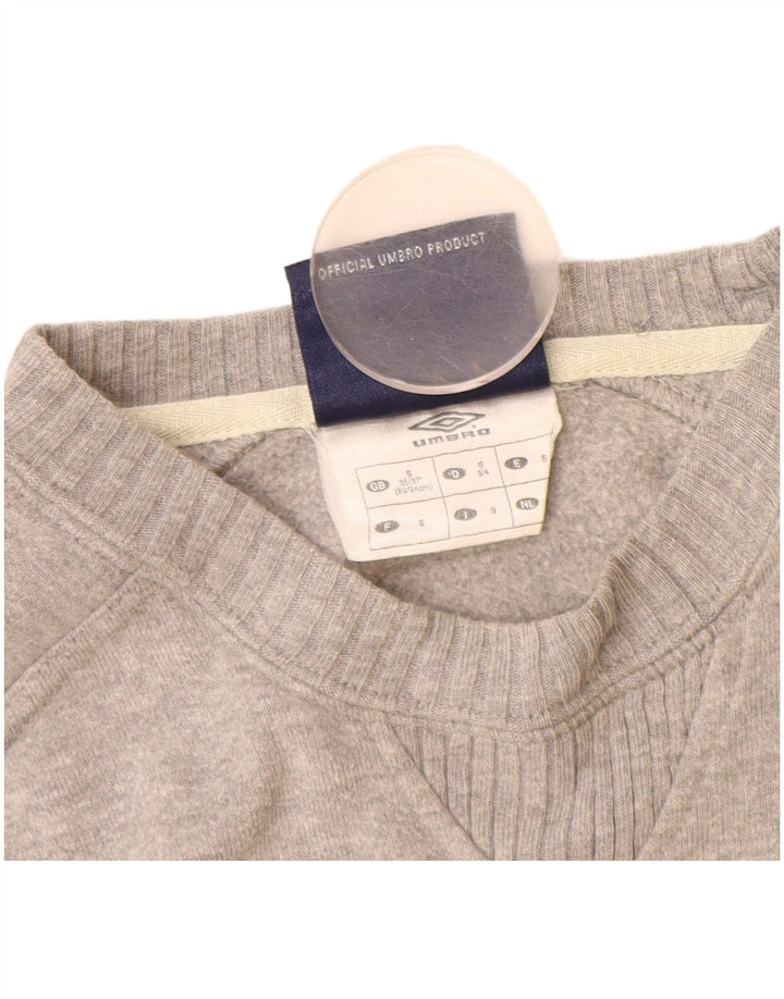Umbro Herren Sweatshirt Pullover UK 35/37 Small Grau Baumwolle