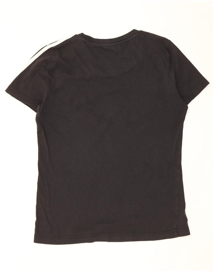 Adidas Damen T-Shirt Top UK 12/14 Medium Schwarz