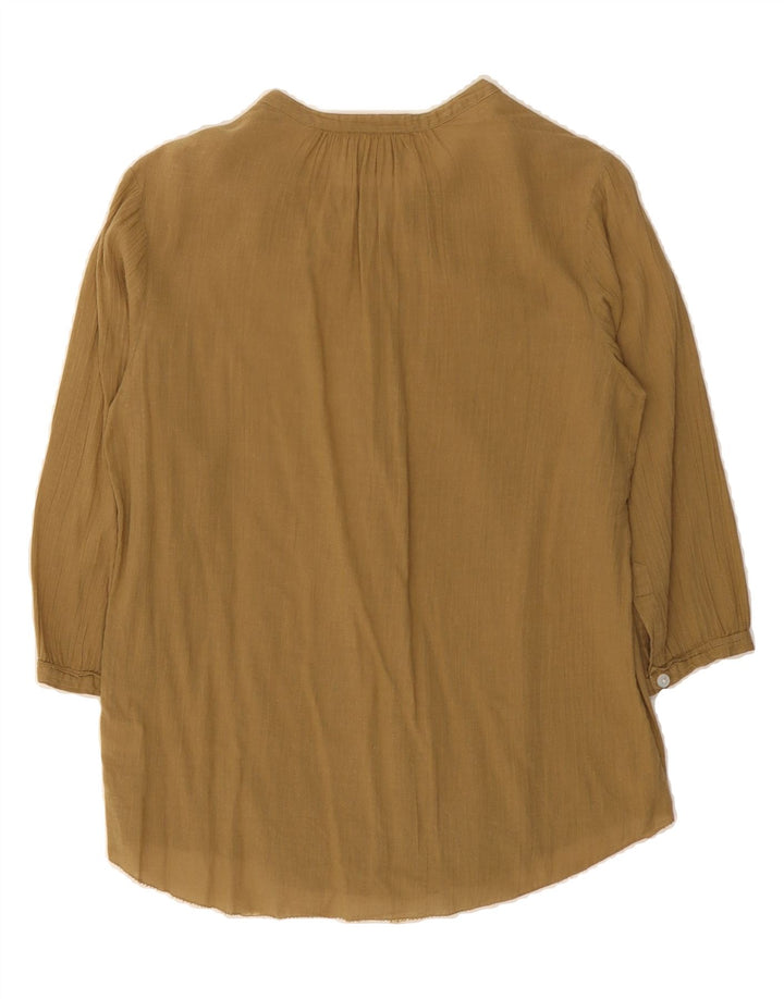 MAISON SCOTCH Womens 3/4 Sleeve Shirt Blouse UK 14 Medium Brown Vintage Maison Scotch and Second-Hand Maison Scotch from Messina Hembry 