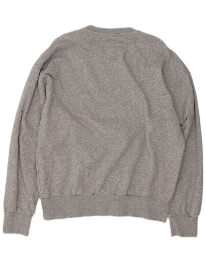 Adidas Herren Grafik-Sweatshirt-Pullover, groß, grau gefleckte Baumwolle