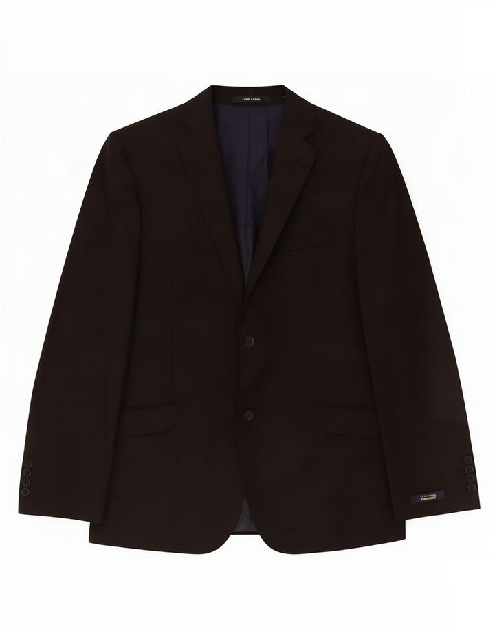 Ted Baker Herren-Blazer mit 2 Knöpfen, UK 40, große schwarze Wolle