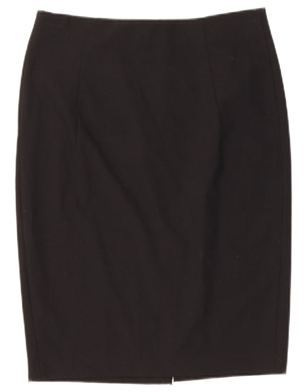 Zara Damen Bleistiftrock EU 38 Small W28 Schwarz Polyester