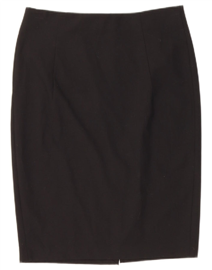 Zara Damen Bleistiftrock EU 38 Small W28 Schwarz Polyester