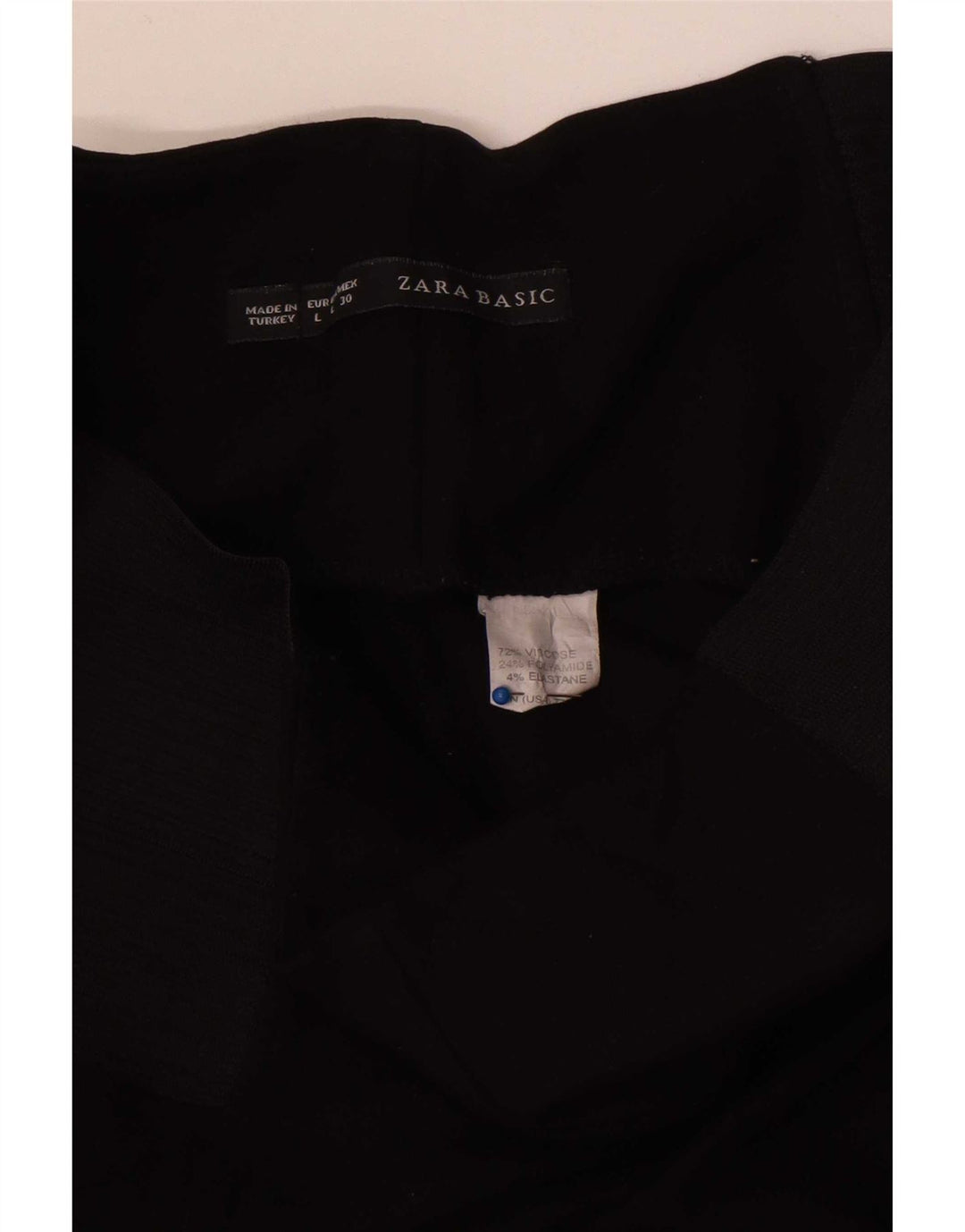 Zara Damen-Leggings, groß, schwarze Farbblock-Viskose