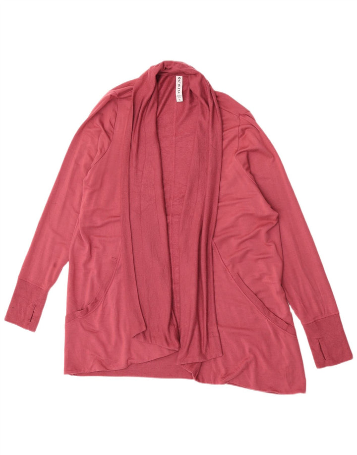 Athleta Damen Longline Open Cardigan Pullover UK 18 XL Rot Modal