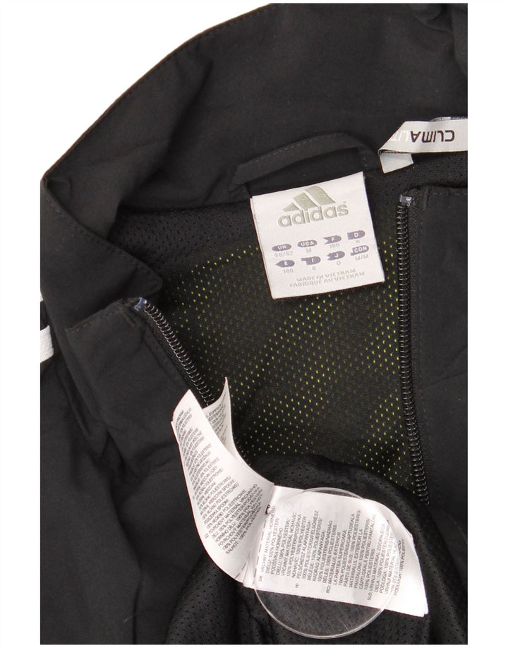 Adidas Herren Climalite Trainingsanzug Top Jacke UK 40/42 Medium Schwarz Polyester