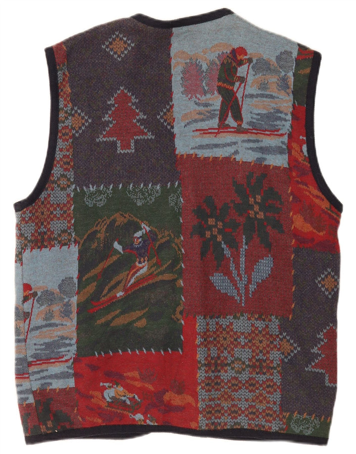 Jantzen Herren Winterweste UK 38 Medium Mehrfarbig Patchwork Neuheit