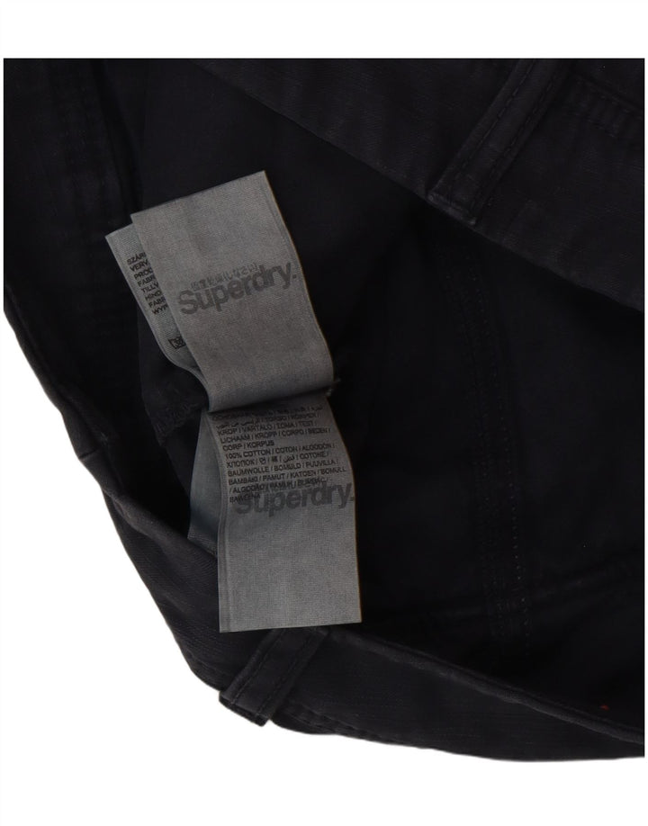Superdry Damen Cargoshorts XS W28 Schwarze Baumwolle