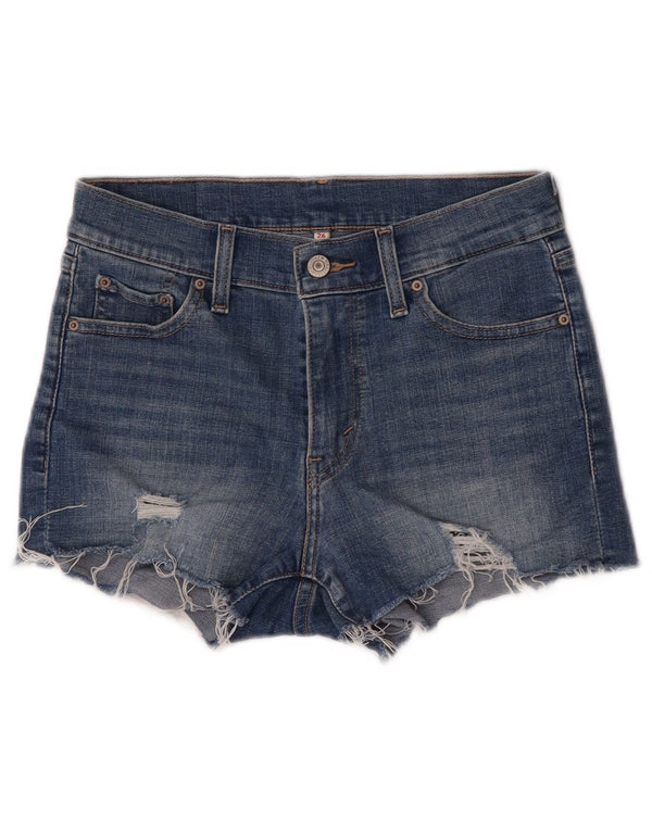 Levi's Damen Distressed Denim Shorts W26 Small Blau