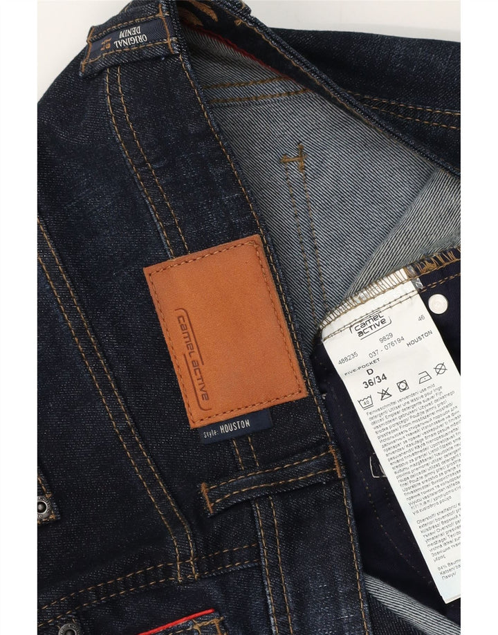 CAMEL ACTIVE Herren Houston Slim Jeans W36 L34 Marineblaue Baumwolle
