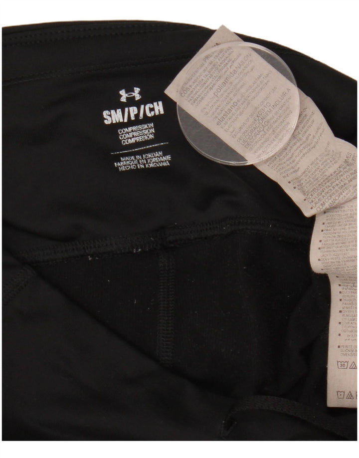UNDER ARMOUR Damen Leggings UK 10 Small Schwarz Geometrisch Polyamid