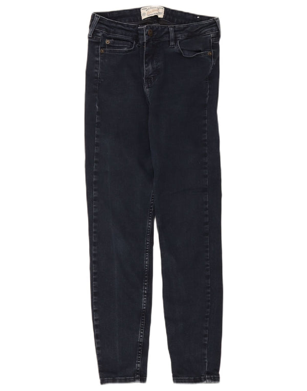 Fat Face Damen Super Skinny Jeans UK 10 Small W28 L25 Marineblau Baumwolle