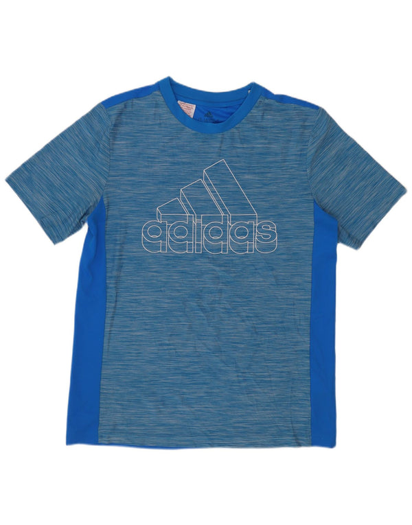 Adidas Jungen Aeroready Graphic T-Shirt Top 13-14 Jahre Blauer Farbblock