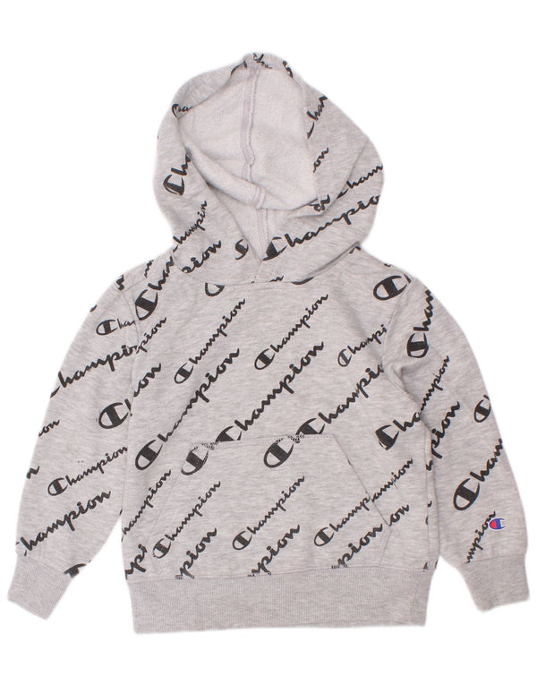 Champion Kapuzenpullover mit Grafik für Jungen, 3–4 Jahre, grau gesprenkelte Baumwolle