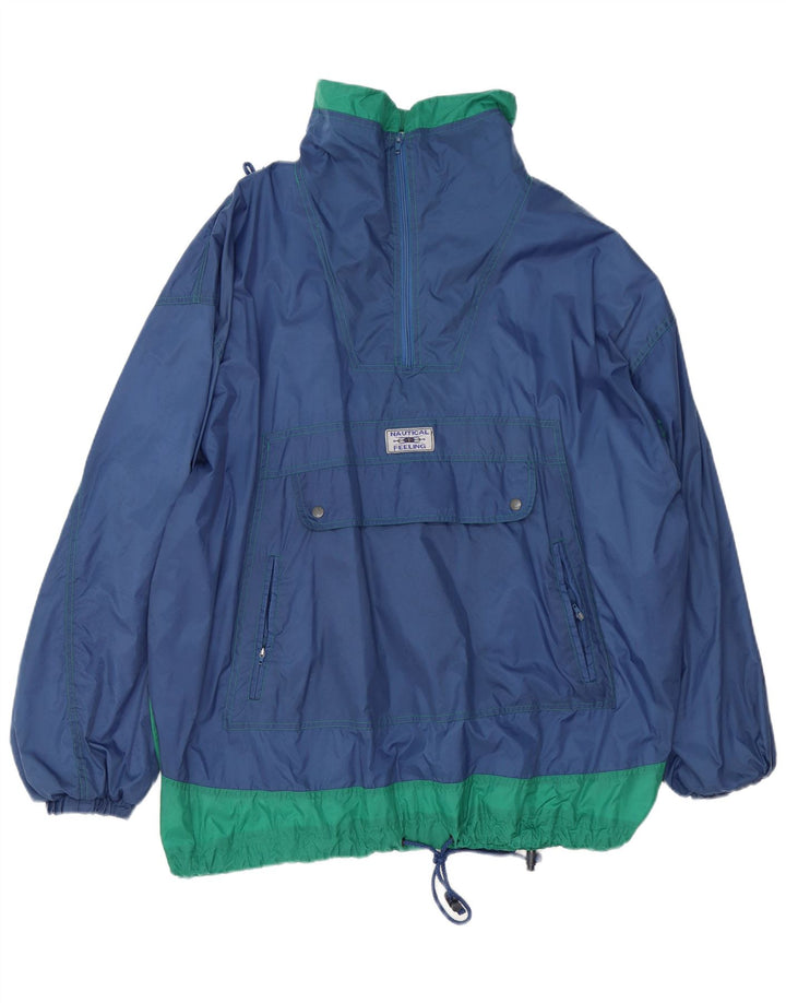 Marcel Clair Herren-Regenjacke mit lockerer Passform, UK 42, XL, Marineblau, Farbblock