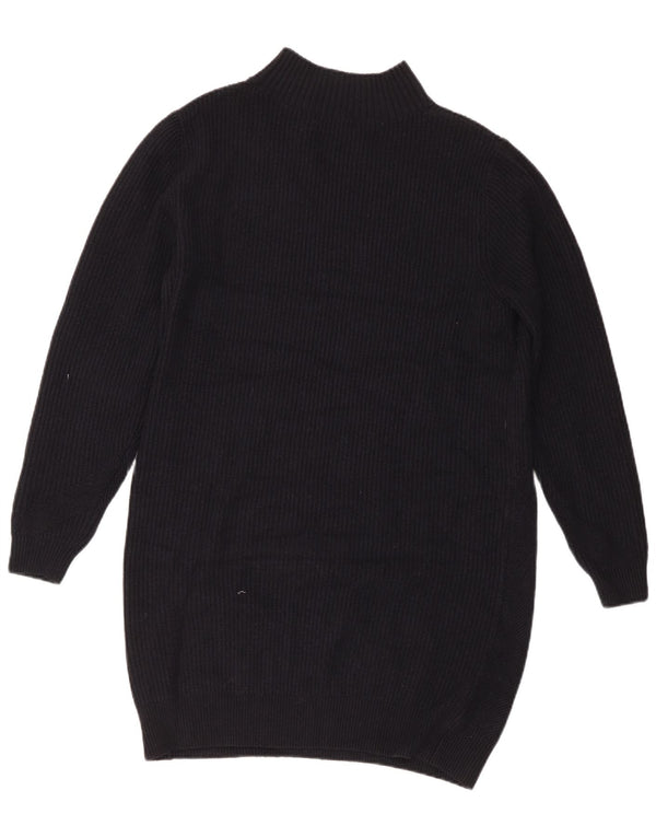 Marks & Spencer Langarm-Pulloverkleid für Damen, UK 16, Größe L, Schwarz, Polyester