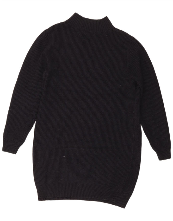 Marks & Spencer Langarm-Pulloverkleid für Damen, UK 16, Größe L, Schwarz, Polyester