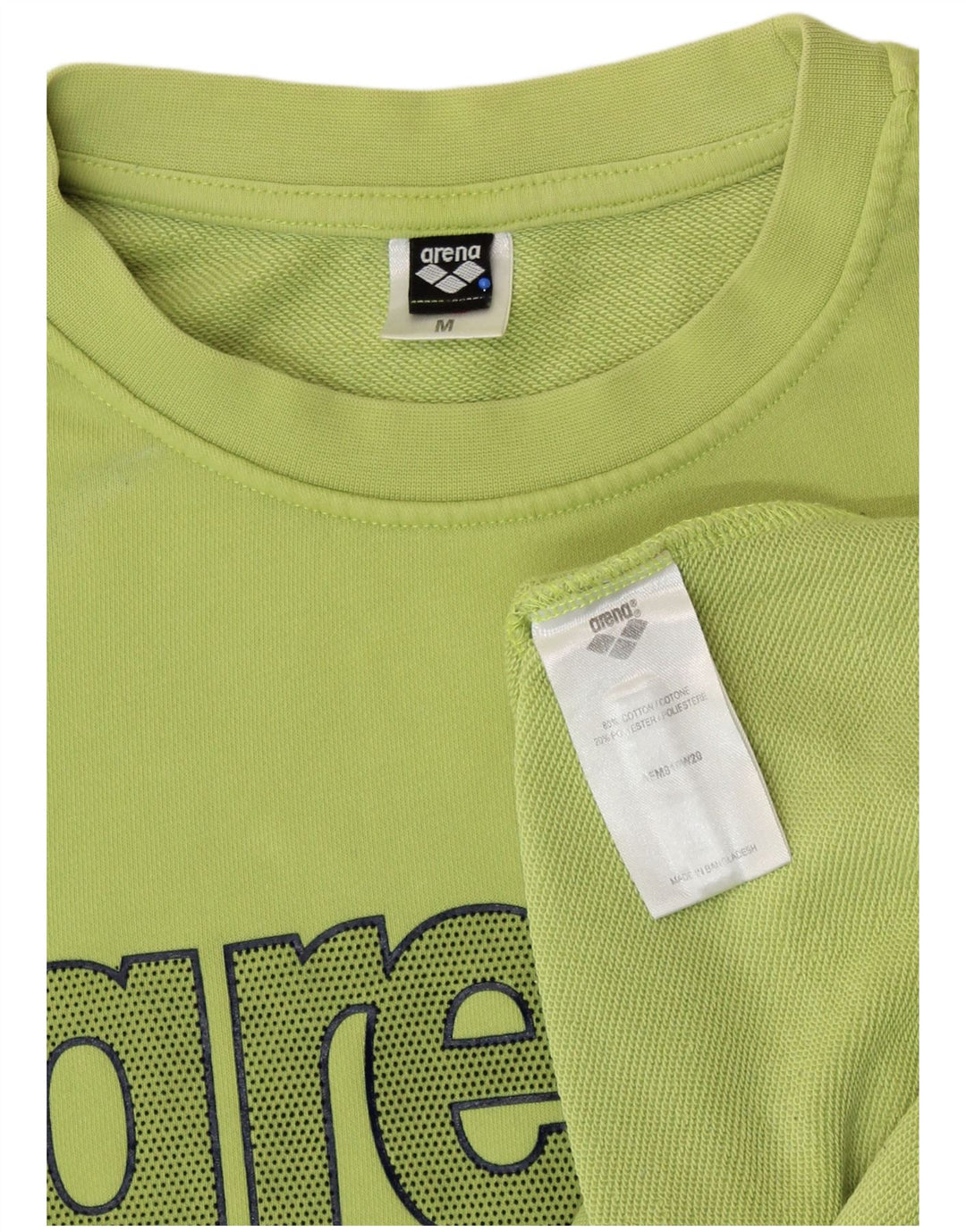 ARENA Herren-Sweatshirt mit Grafik, mittelgrüne Baumwolle