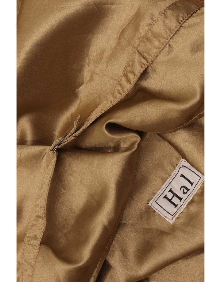 Vintage Herren Wildlederweste Mittelbeige Farbblock