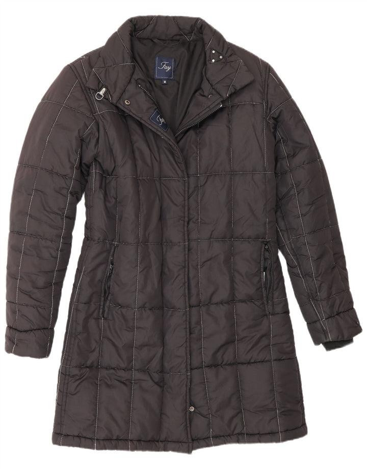 Fay Damen Wattierter Mantel UK 14 Medium Schwarz