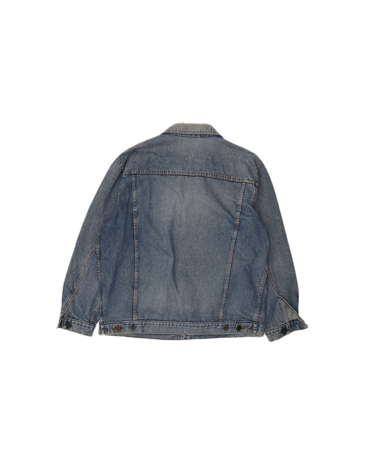 WAMPUM Mens Denim Jacket UK 42 XL Blue Cotton