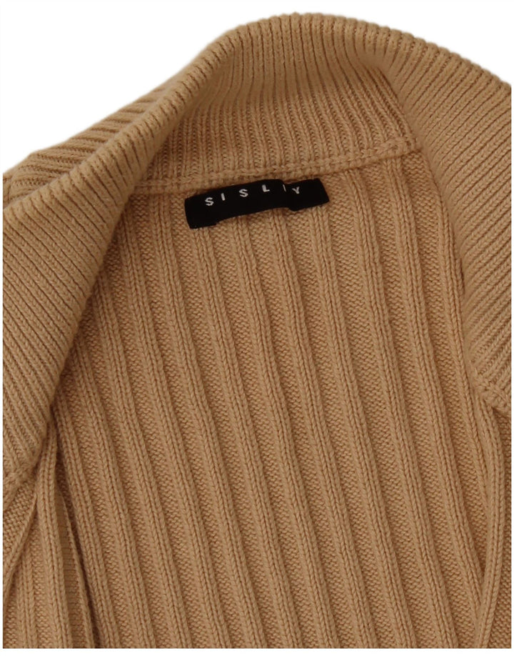 Sisley Herren-Cardigan-Pullover Mittelbeige