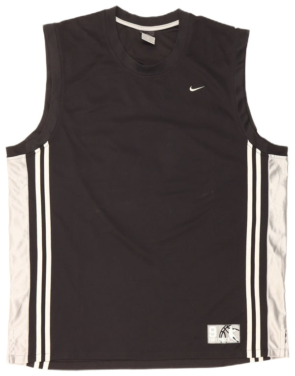 Nike Herren Parker Graphic Vest Top UK 45/47 XL Schwarz Colourblock Polyester